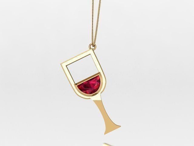 wineglasses pendant Free 3D print model