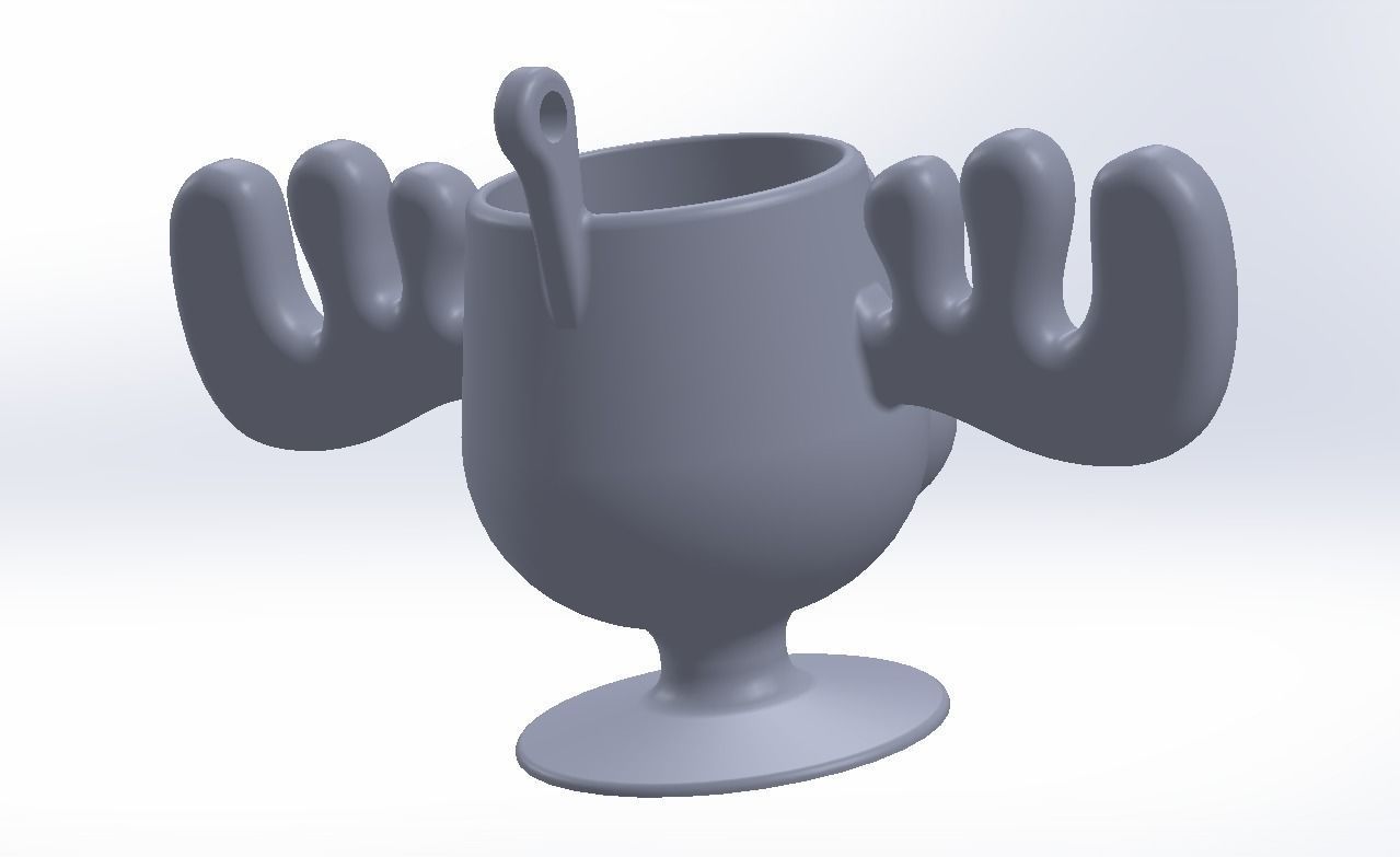 CHRISTMAS VACATION MOOSE MUG GOBLET AND ORNAMENT 3D print model_4
