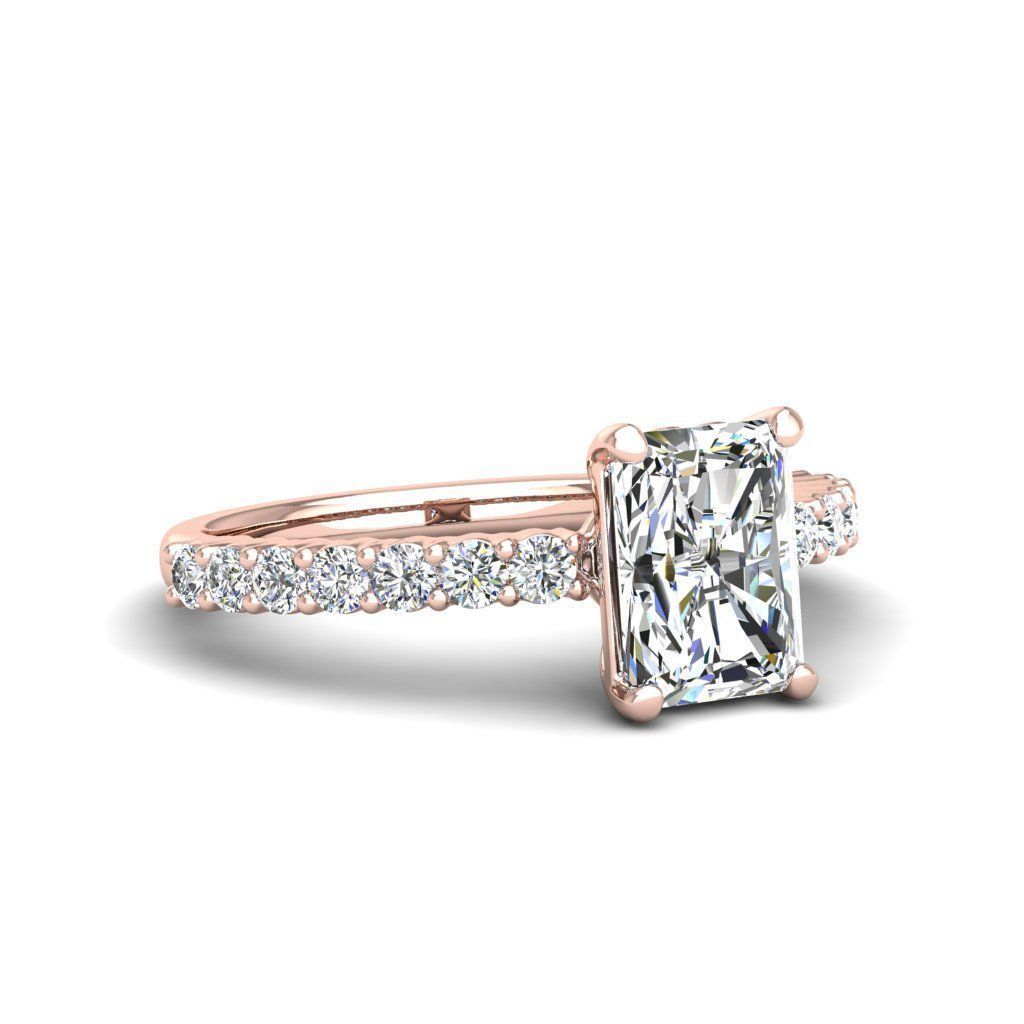 Engagement ring Alice radiant 3D print model_28