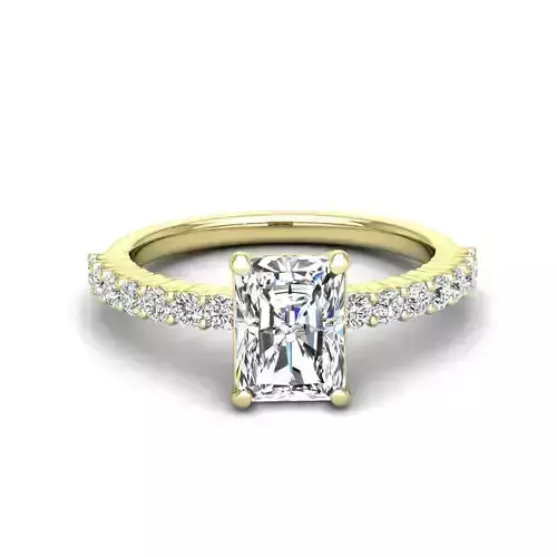 Engagement ring Alice radiant 3D print model