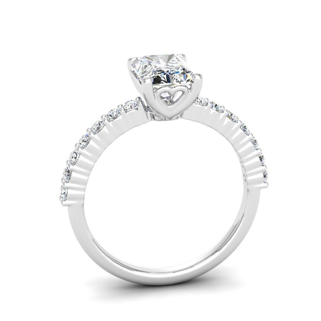 Engagement ring Alice radiant 3D print model_13