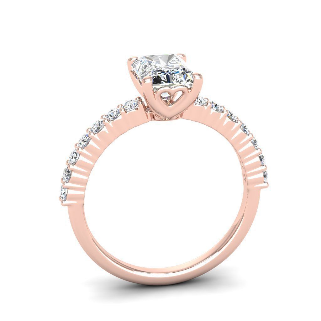 Engagement ring Alice radiant 3D print model_12