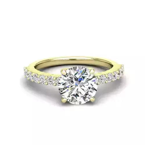 Engagement ring Alice round 3D print model