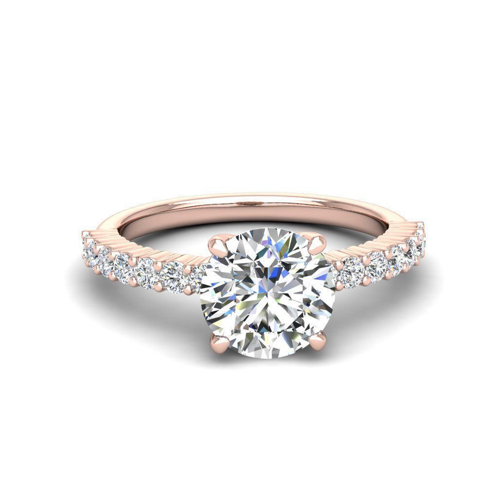 Engagement ring Alice round 3D print model_19