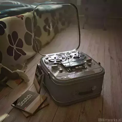 Vintage Reel-to-Reel Tape Recorder