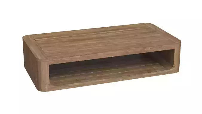 RH Oslo Open Teak Rectangular Coffee Table