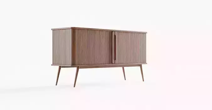 2-door long sideboard cabinet Wapong Series 3D model