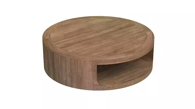 RH Oslo Open Teak Round Coffee Table