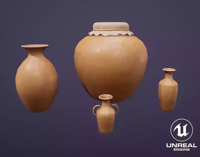 Stylized Clay Vases