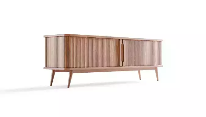 2-door sliding TV stand cabinet Wapong series 3D model