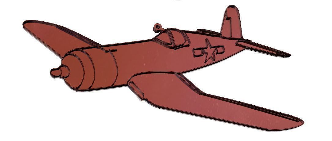 WWII US Fighter Christmas ornament collection 3D print model_1