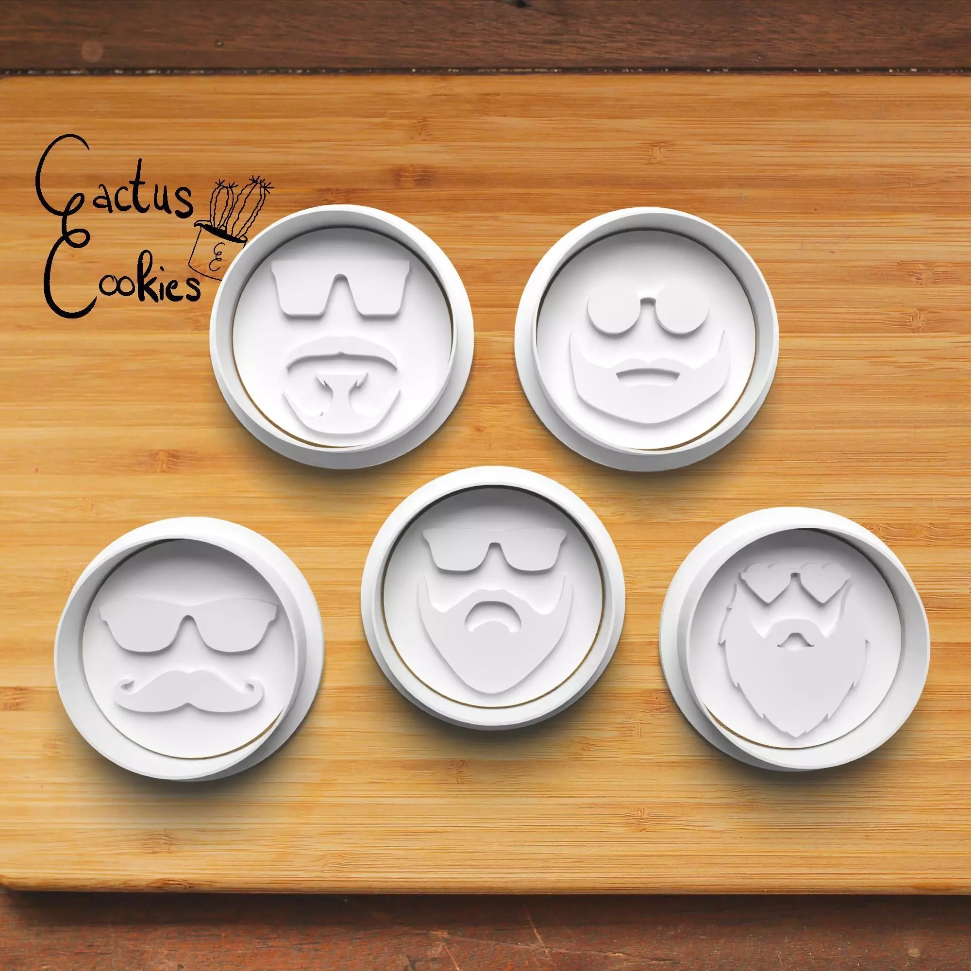 Beards Cookie Cutter Stl File for 3d Printer 0003 3D print model_0