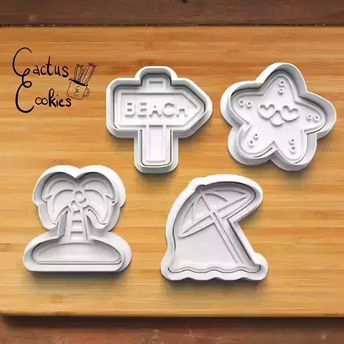 Beach Cookie Cutter Stl File for 3d Printer 0316 3D print model Beach Cookie Cutter Stl File for 3d Printer 0316 3D print model