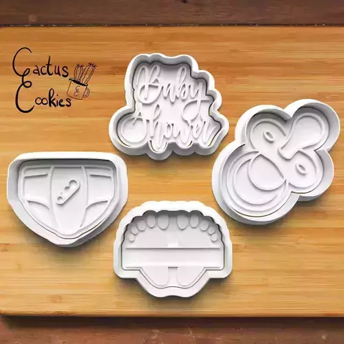 Baby Shower Cookie Cutter Stl File for 3d Printer 0460 3D print model
