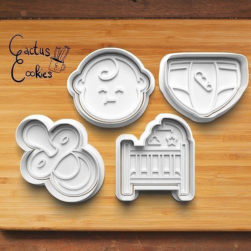 Baby Cookie Cutter Stl File for 3d Printer 0002 3D print model