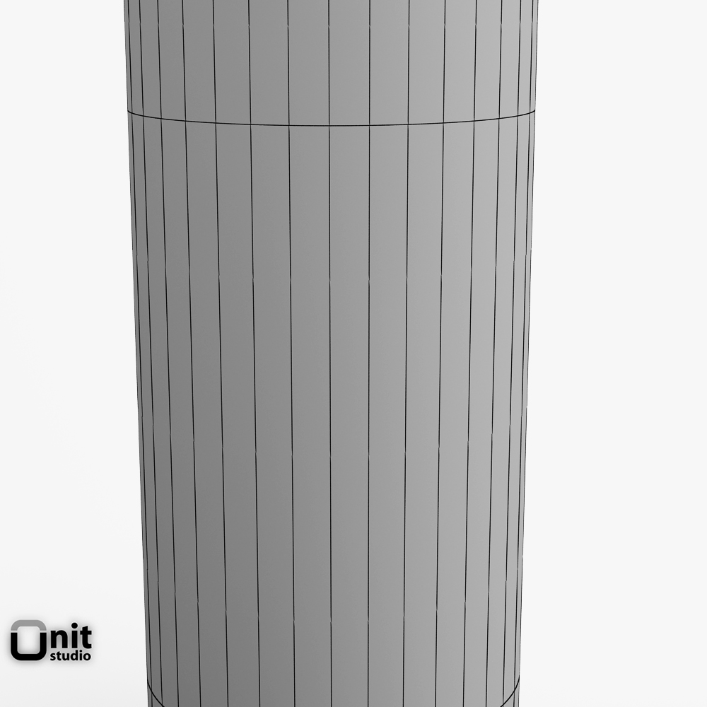 Pink Wine Bottle 3D model_8