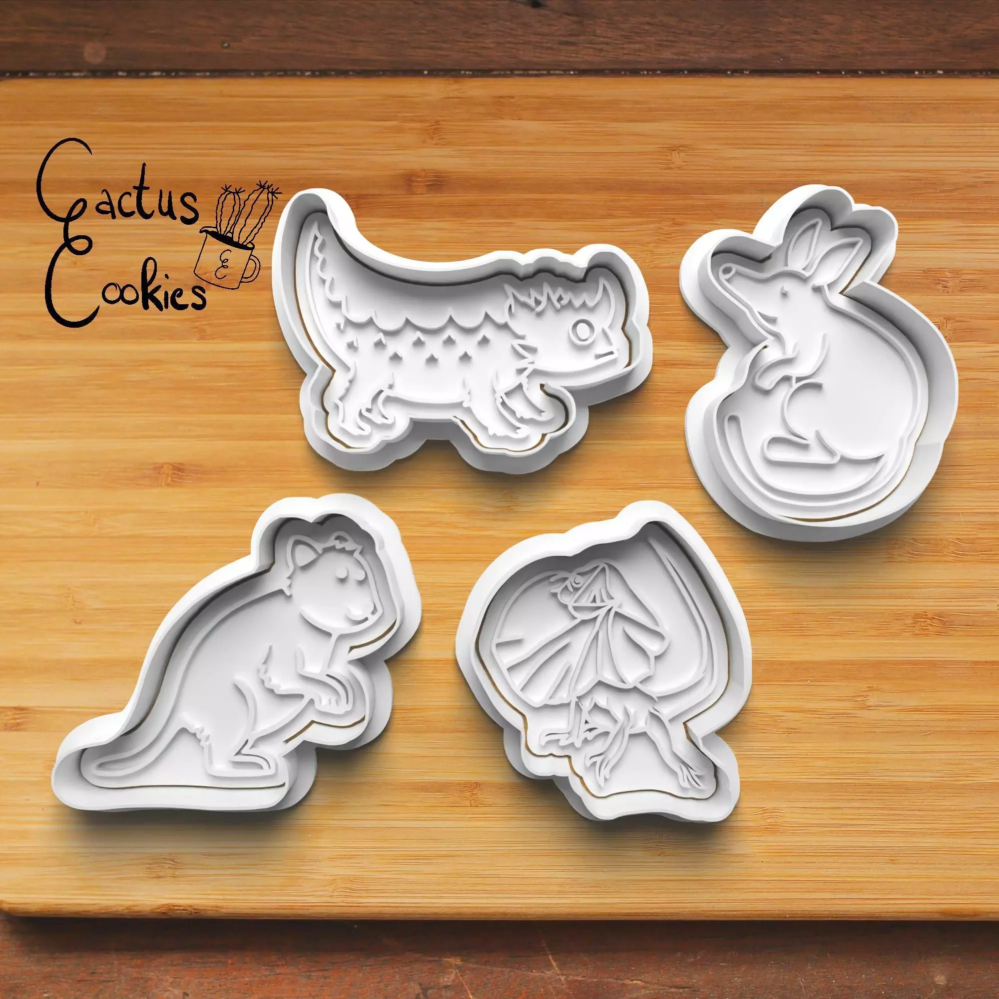 Australian Desert Animals Cookie Cutter Stl File 0399 3D print model_0