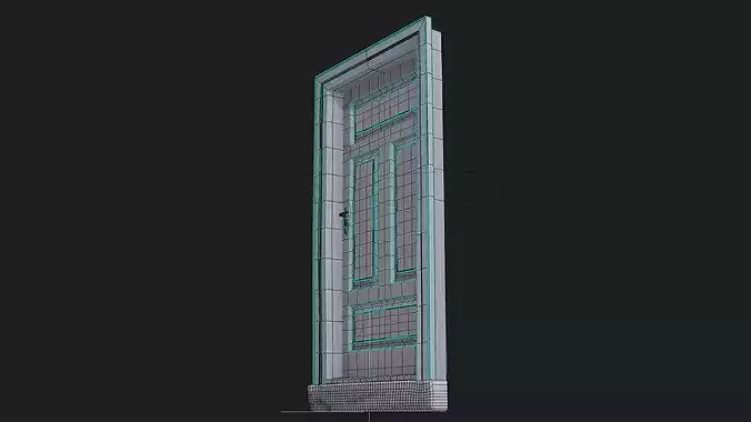 Rural door collection vol2  Low-poly 3D model 7