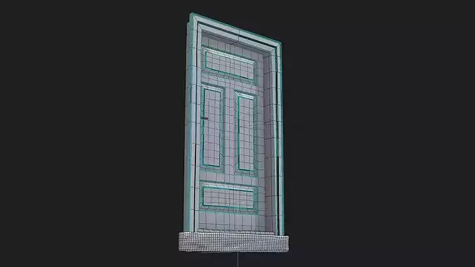 Rural door collection vol2  Low-poly 3D model 5