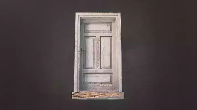 Rural door collection vol2  Low-poly 3D model 2