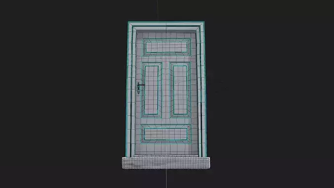 Rural door collection vol2  Low-poly 3D model 3