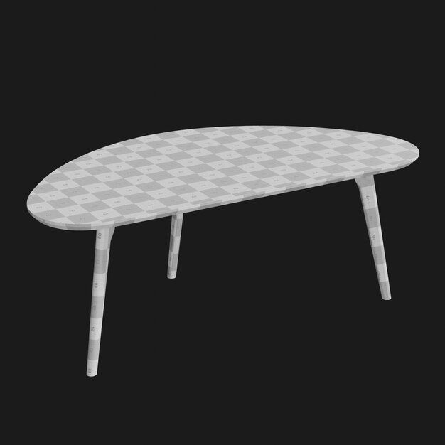 5 Realistic Small Children - coffe Tables 4K Low-poly 3D model_11