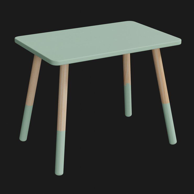 5 Realistic Small Children - coffe Tables 4K Low-poly 3D model_8