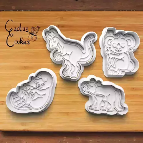 Australia Animals Cookie Cutter Stl File for 3d Printer 0235 3D print model