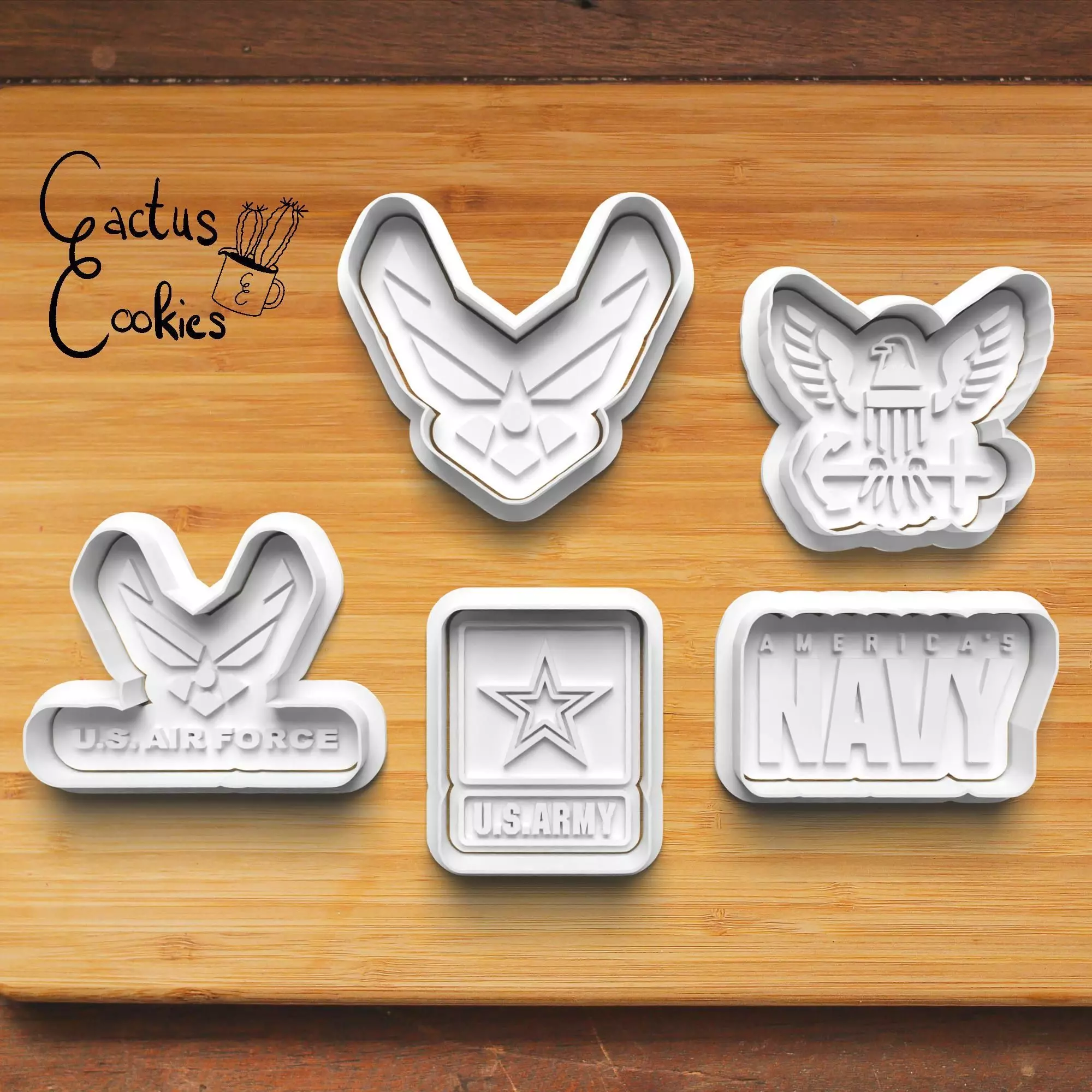 Army Navy Air Force Cookie Cutter Stl File for 3d Printer 0423 3D print model_0