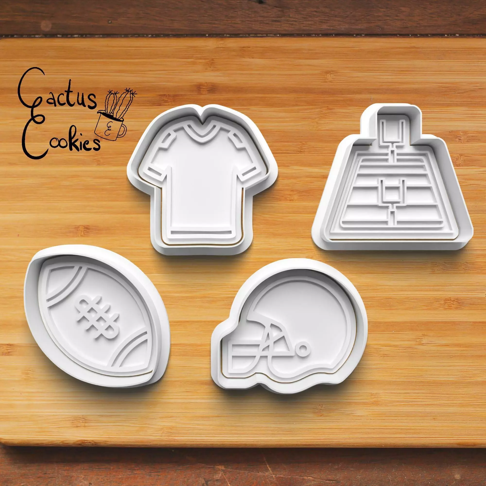 American Football Cookie Cutter Stl File for 3d Printer 0365 3D print model_0