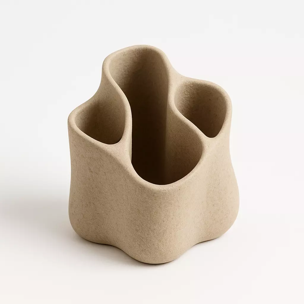 Organic shaped pencil holder for desk 3D printing 3D print model