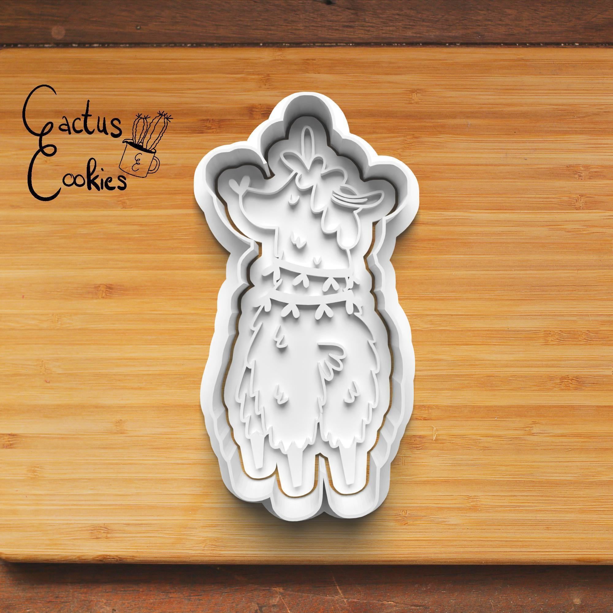 Alpaca Cookie Cutter Stl File for 3d Printer 0219 3D print model_2