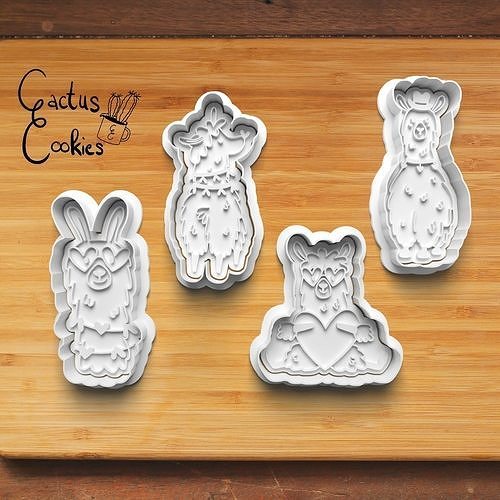Alpaca Cookie Cutter Stl File for 3d Printer 0219 3D print model