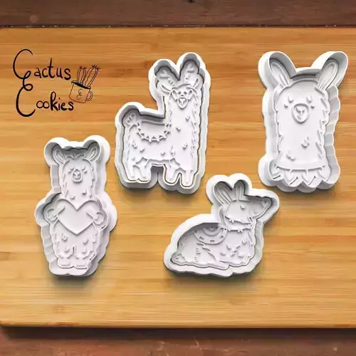 Alpaca Cookie Cutter Stl File for 3d Printer 0212 3D print model