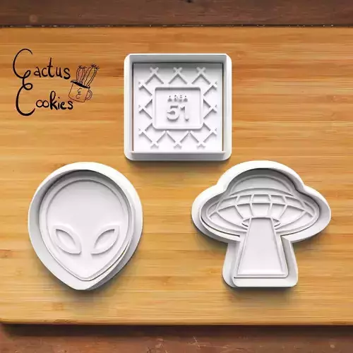 Alien Ufo Cookie Cutter Stl File for 3d Printer 0435 3D print model