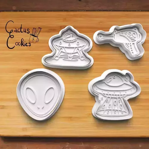 Alien Cookie Cutter Stl File for 3d Printer 0185 3D print model Alien Cookie Cutter Stl File for 3d Printer 0185 3D print model