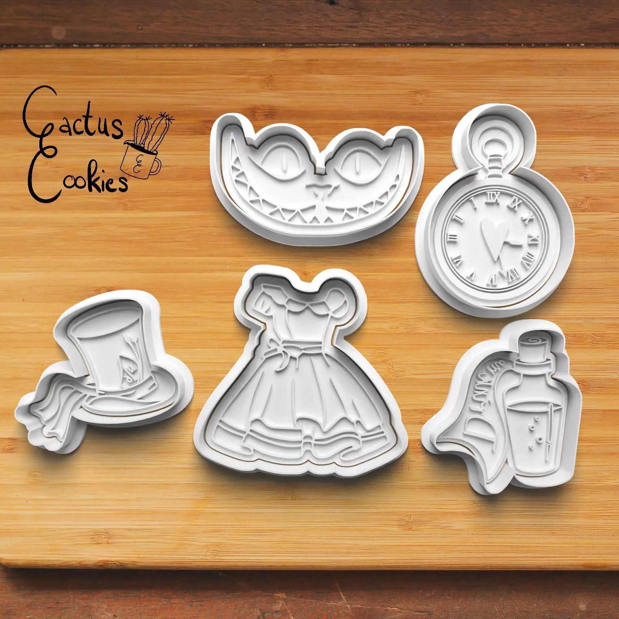 Alice In Wonderland Cookie Cutter Stl File for 3d Printer 0218 3D print model_0