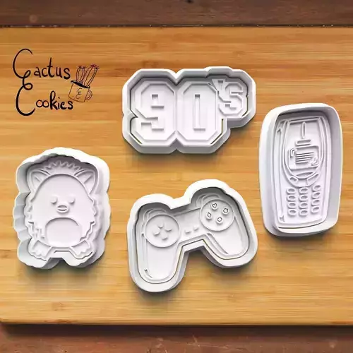 90s Cookie Cutter Stl File for 3d Printer 0458 3D print model 90s Cookie Cutter Stl File for 3d Printer 0458 3D print model