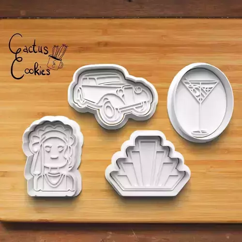 1920er Cookie Cutter Stl File for 3d Printer 0406 3D print model 1920er Cookie Cutter Stl File for 3d Printer 0406 3D print model