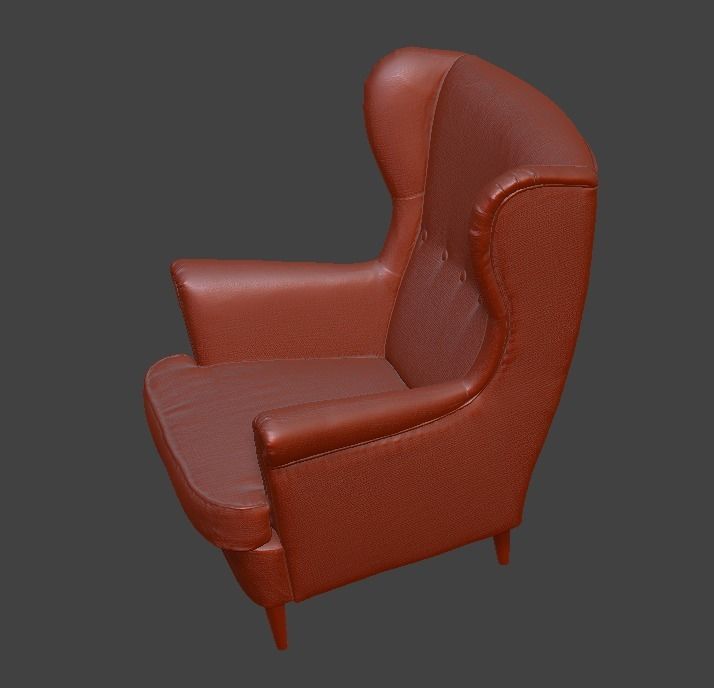 armchair ikea 3D print model_3
