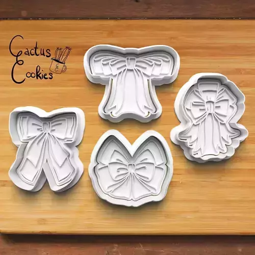 Christmas Bow Cookie Cutter Stl File for 3d Printer 0474 3D print model Christmas Bow Cookie Cutter Stl File for 3d Printer 0474 3D print model