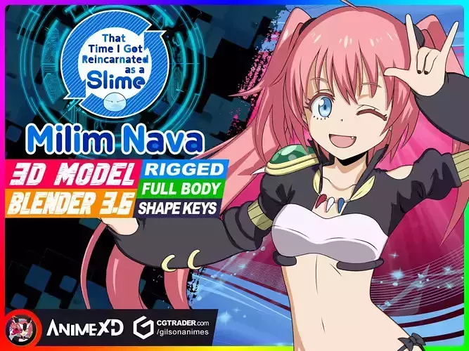 Millim Nava - That Time I Got Slime - 3D Model Blender
