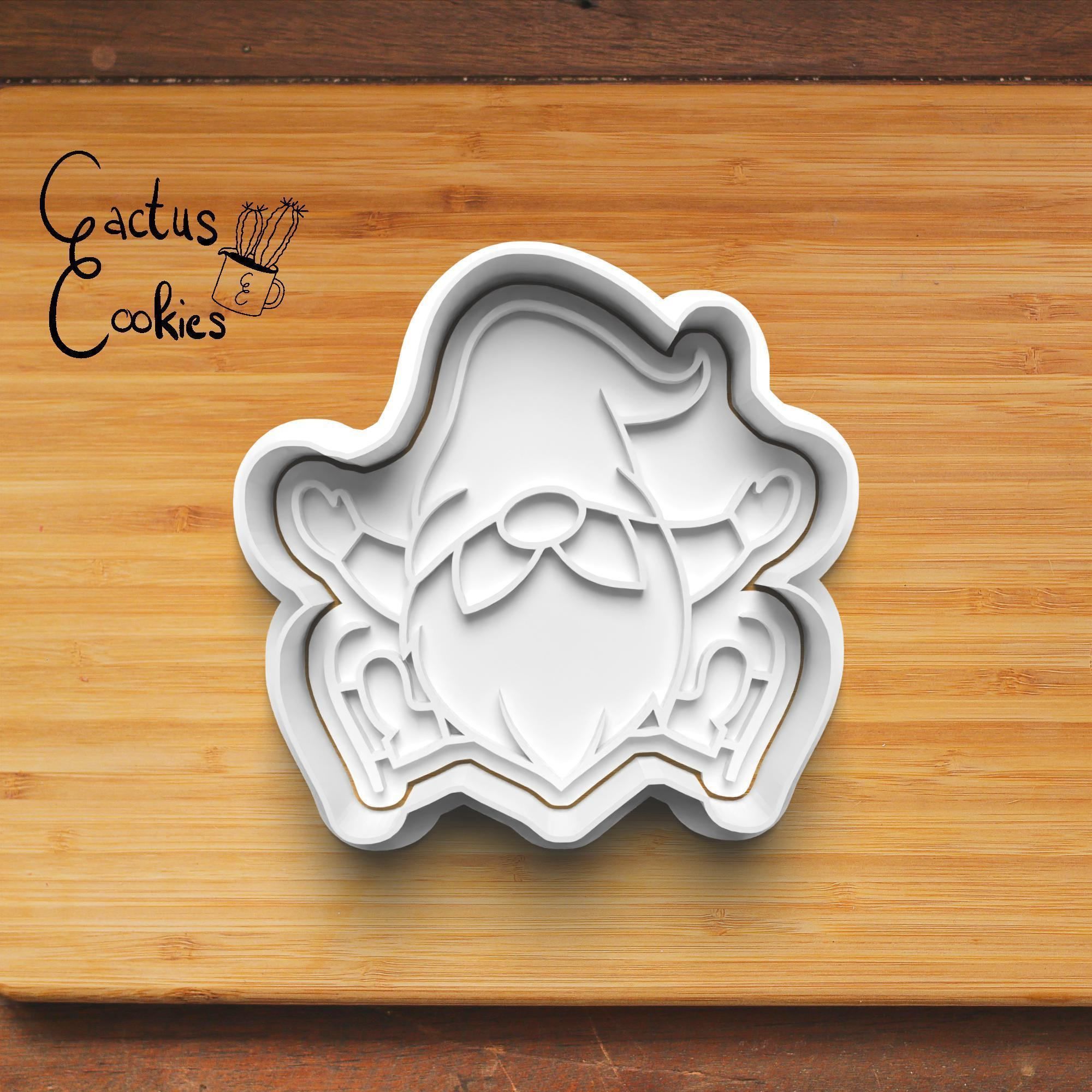 Christams Gnome Ice Skates Cookie Cutter Stl File 0170 3D print model_2