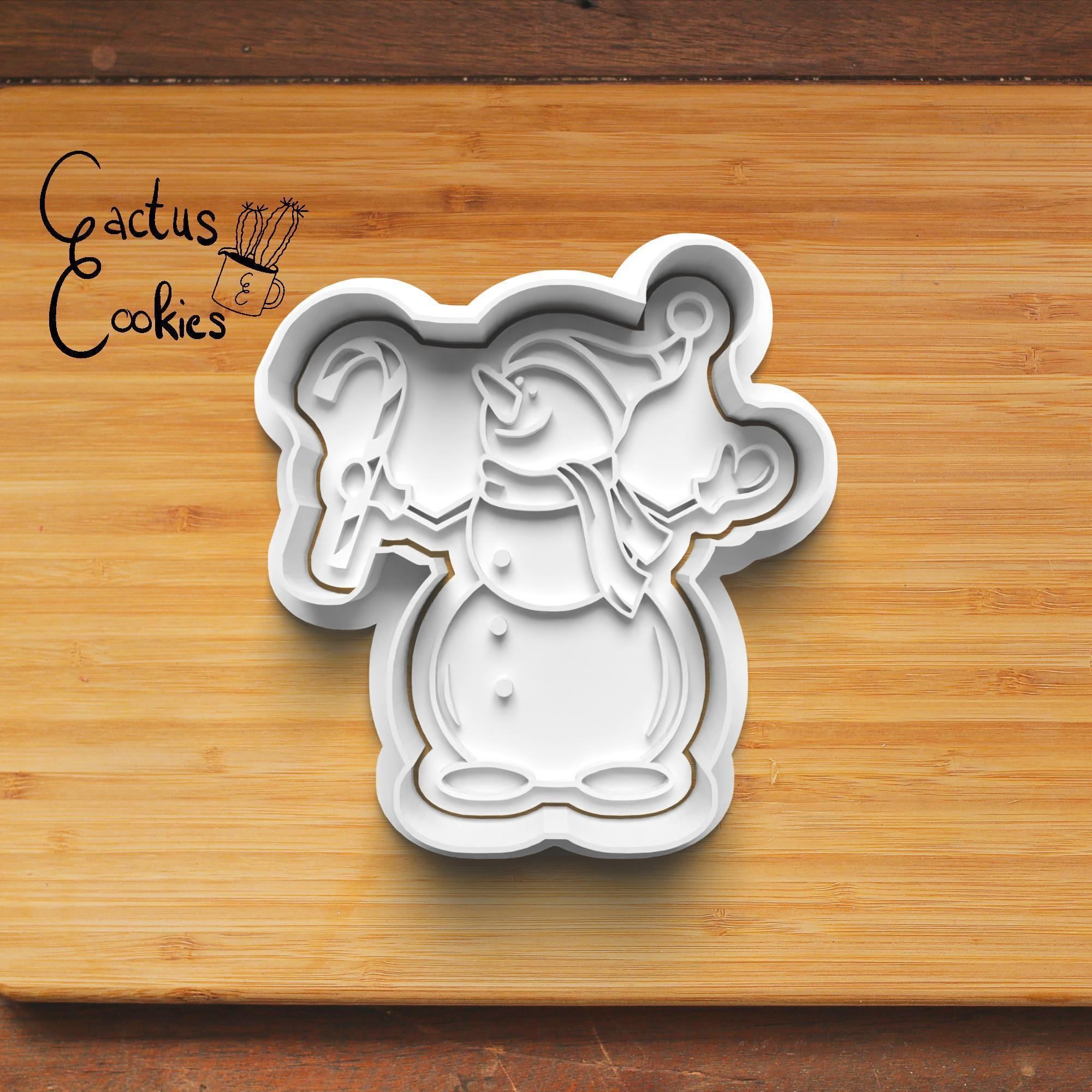 Chrismas Snowman Cookie Cutter Stl File for 3d Printer 0162 3D print model_4