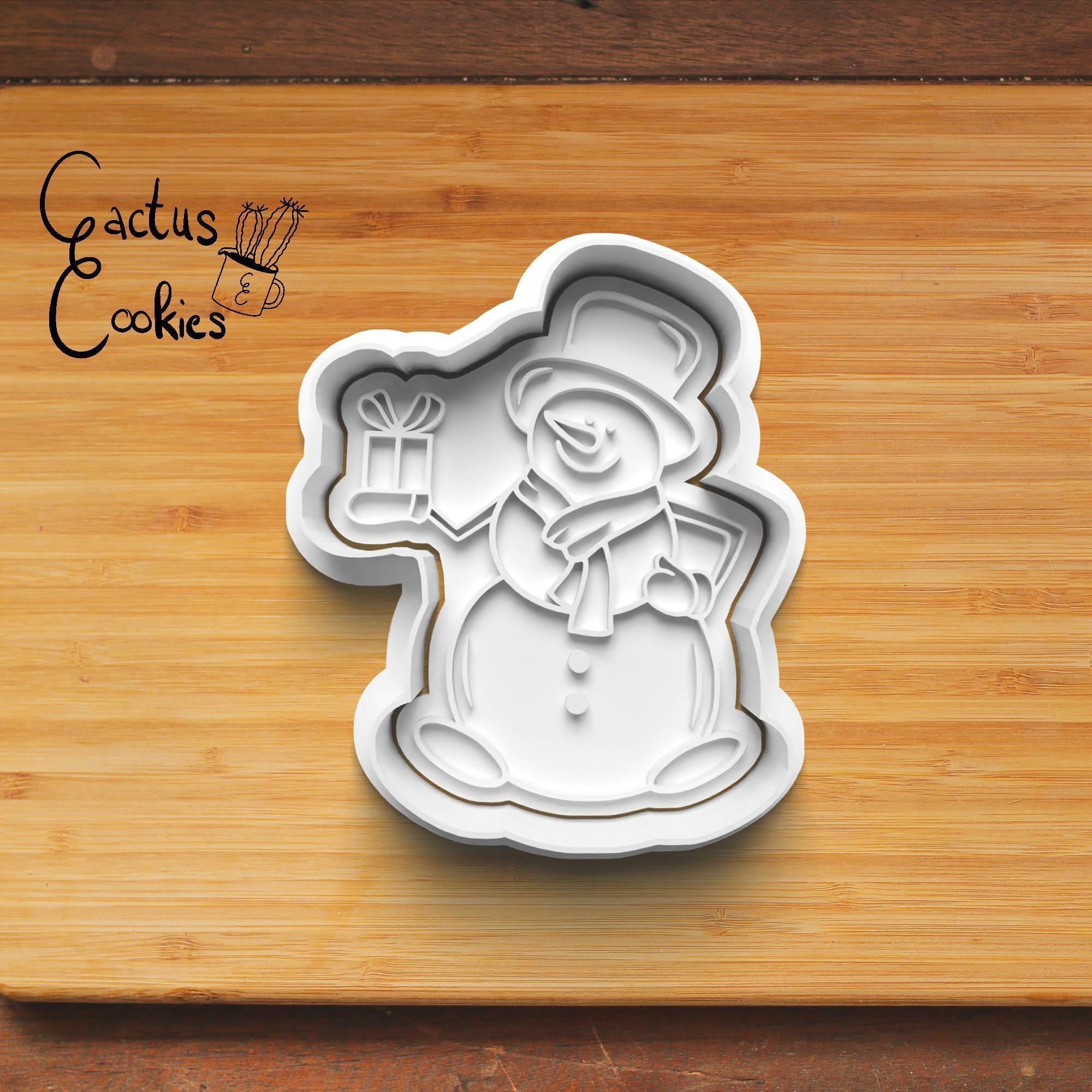 Chrismas Snowman Cookie Cutter Stl File for 3d Printer 0162 3D print model_3