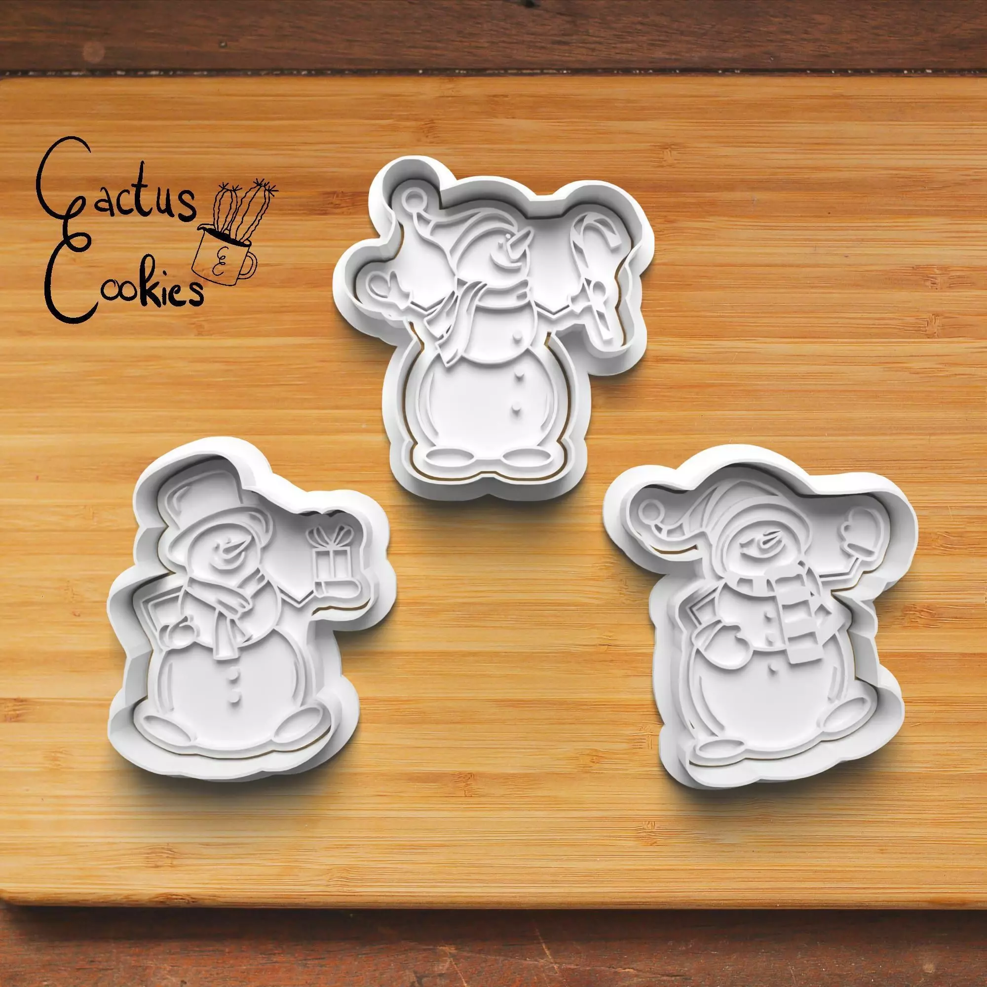Chrismas Snowman Cookie Cutter Stl File for 3d Printer 0162 3D print model_0