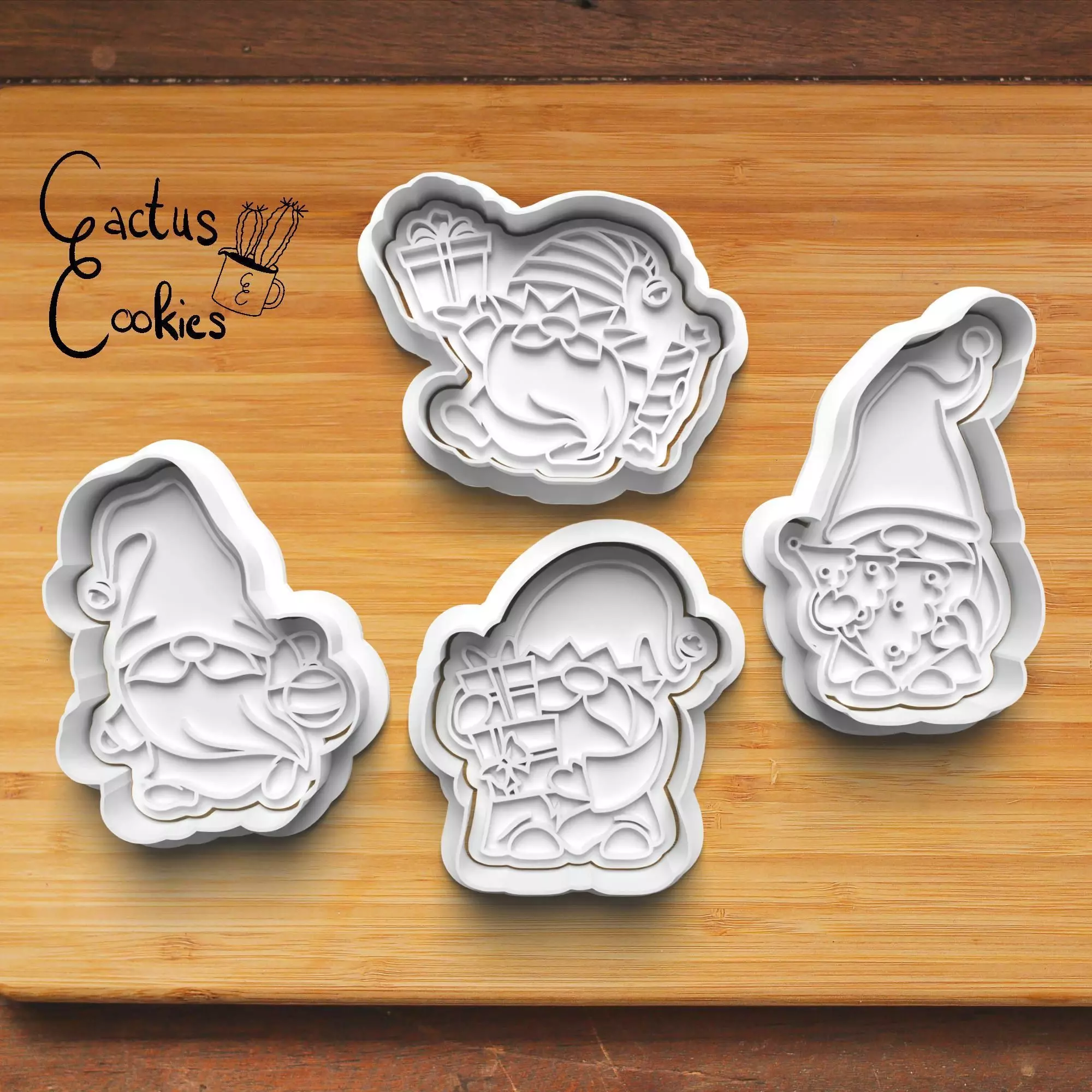 Christmas Gnome Cookie Cutter Stl File for 3d Printer 0473 3D print model_0