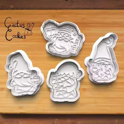 Christmas Gnome Cookie Cutter Stl File for 3d Printer 0473 3D print model Christmas Gnome Cookie Cutter Stl File for 3d Printer 0473 3D print model