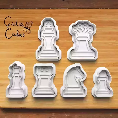 Chess Cookie Cutter Stl File for 3d Printer 0205 3D print model