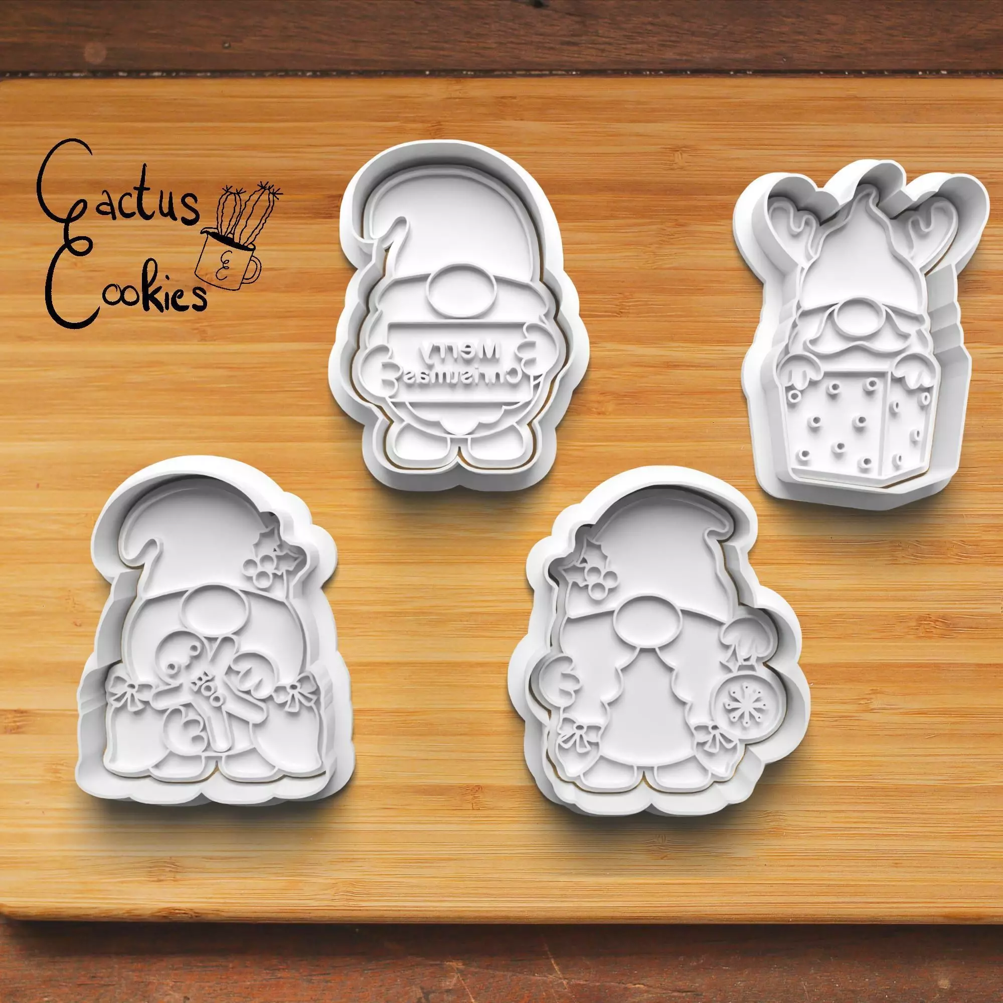 Christmas Gnome Cookie Cutter Stl File for 3d Printer 0026 3D print model_0